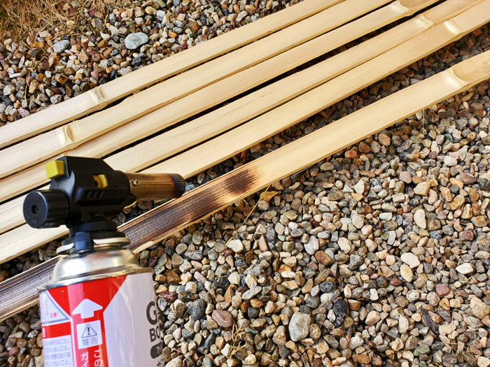 バンブーロッド製作】寝かせる前に焼く /フライフィッシング/バンブー